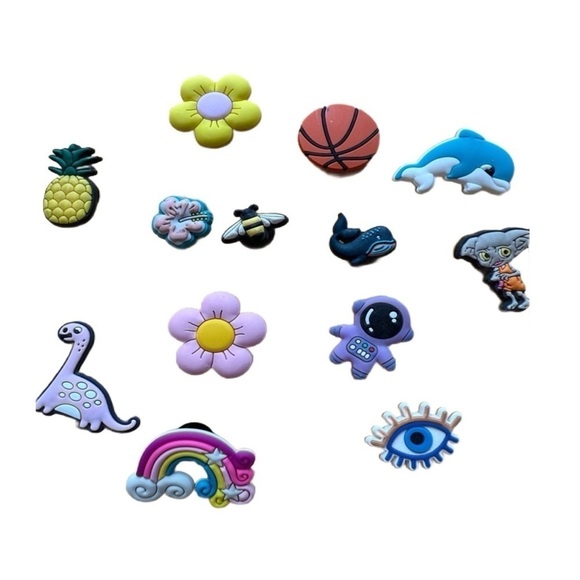 Jibbitz Accessories - Set of 13 Jibbitz & Offbrand Assorted Designs for Crocs